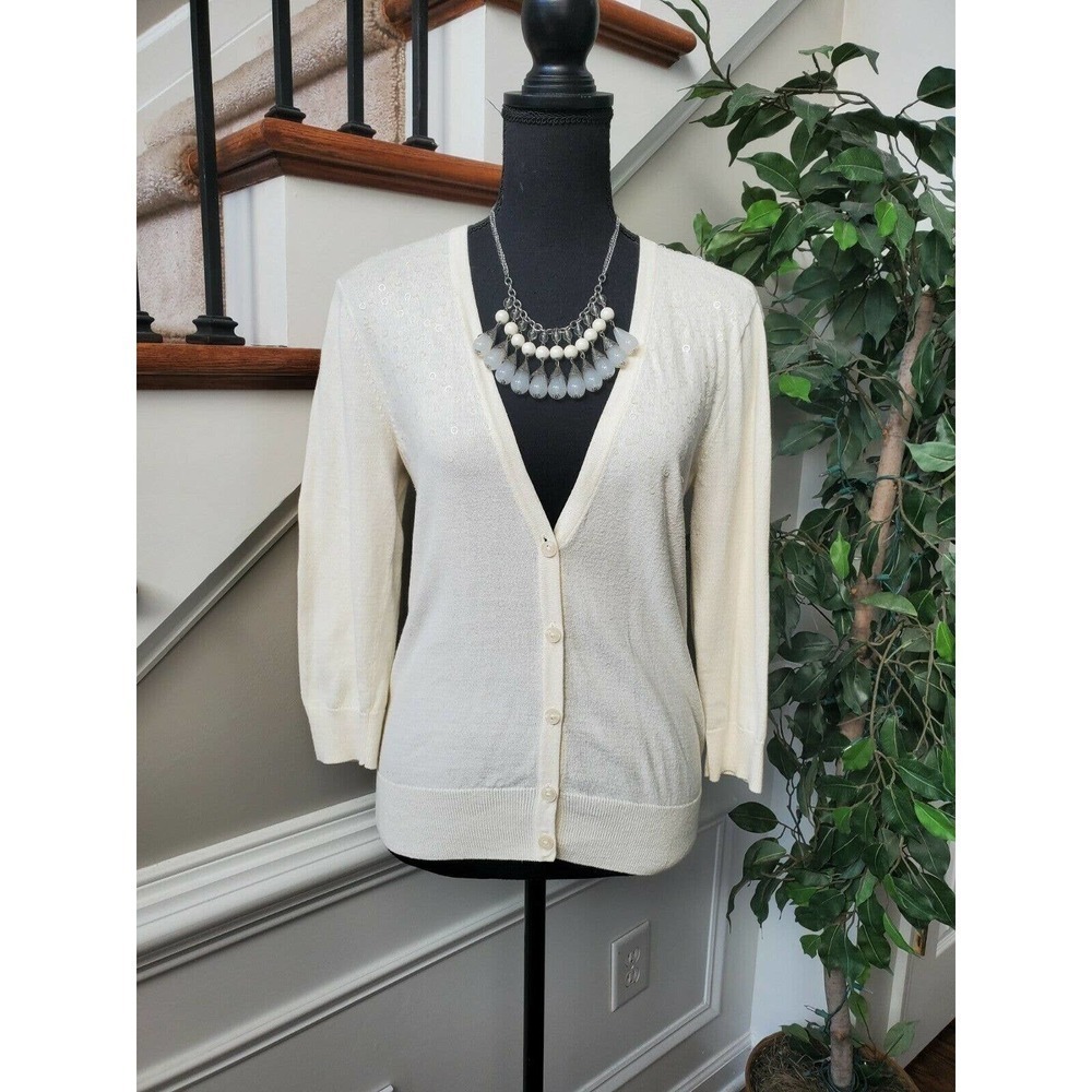 Loft V-Neck Button Long Sleeve Cardigans Sweaters